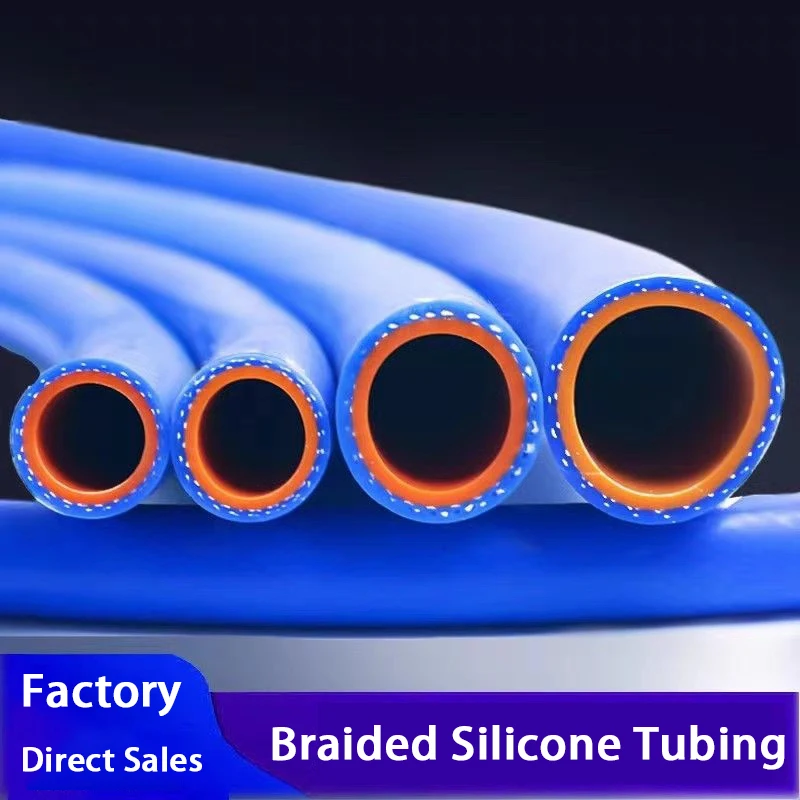

ID6-38mm Automotive Silicone Hose Cylinder Vacuum Pipe Racing Line Pipe Tube Warm Air Water Pipe Double-layer Rubber Hose 1-20M