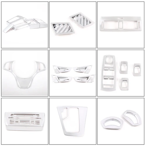 Imagen 2 del producto Para BMW X3 E83 2006-2010 Interior del coche ABS cromado marco de cambio de marchas cubierta embellecedora decoración pegatina consola central accesorios de protección