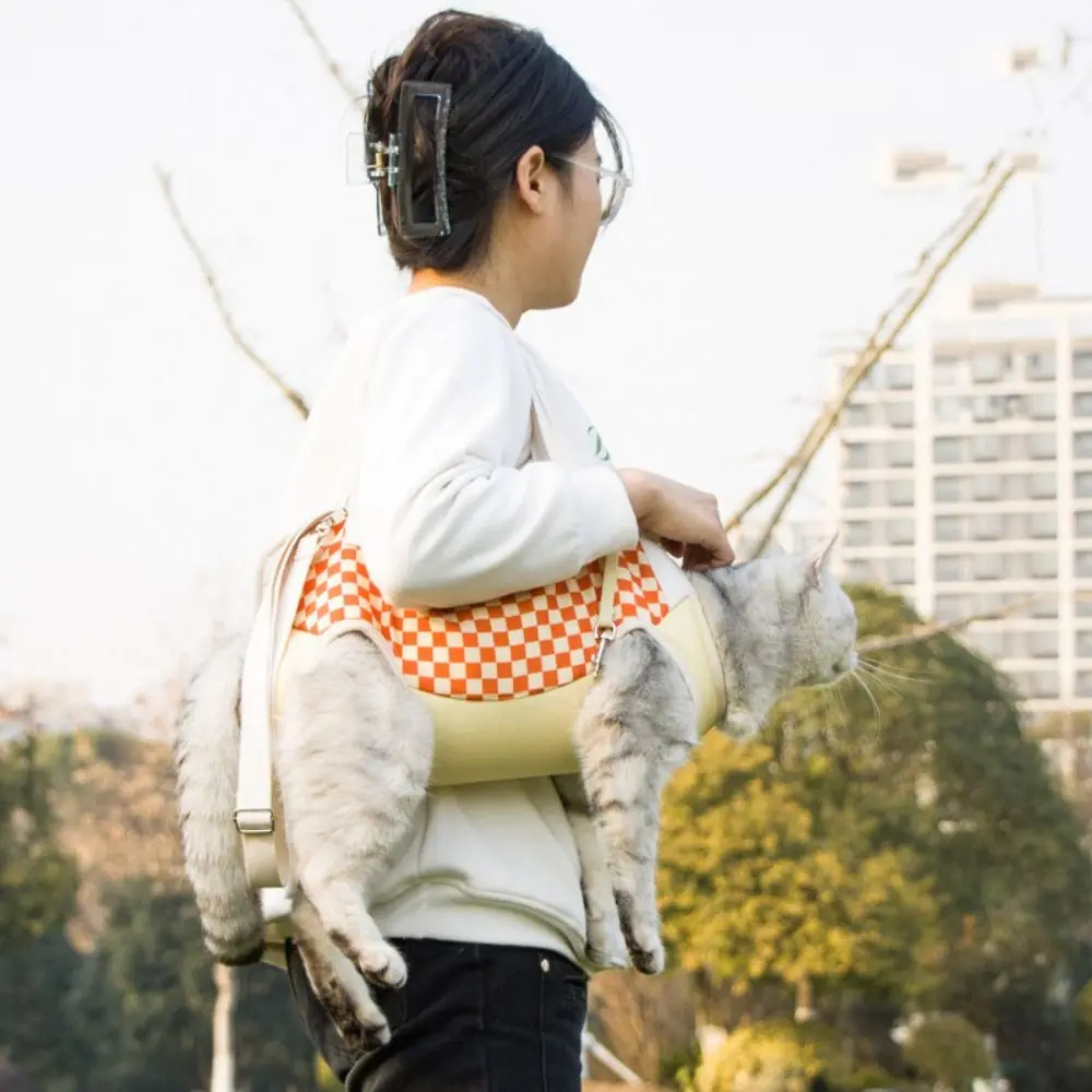 

Four-legged Design Pet Carrier Single-Shoulder Strap Soft Sided Cat Carrier Canvas Material Diagonal Straddle Portable Harness