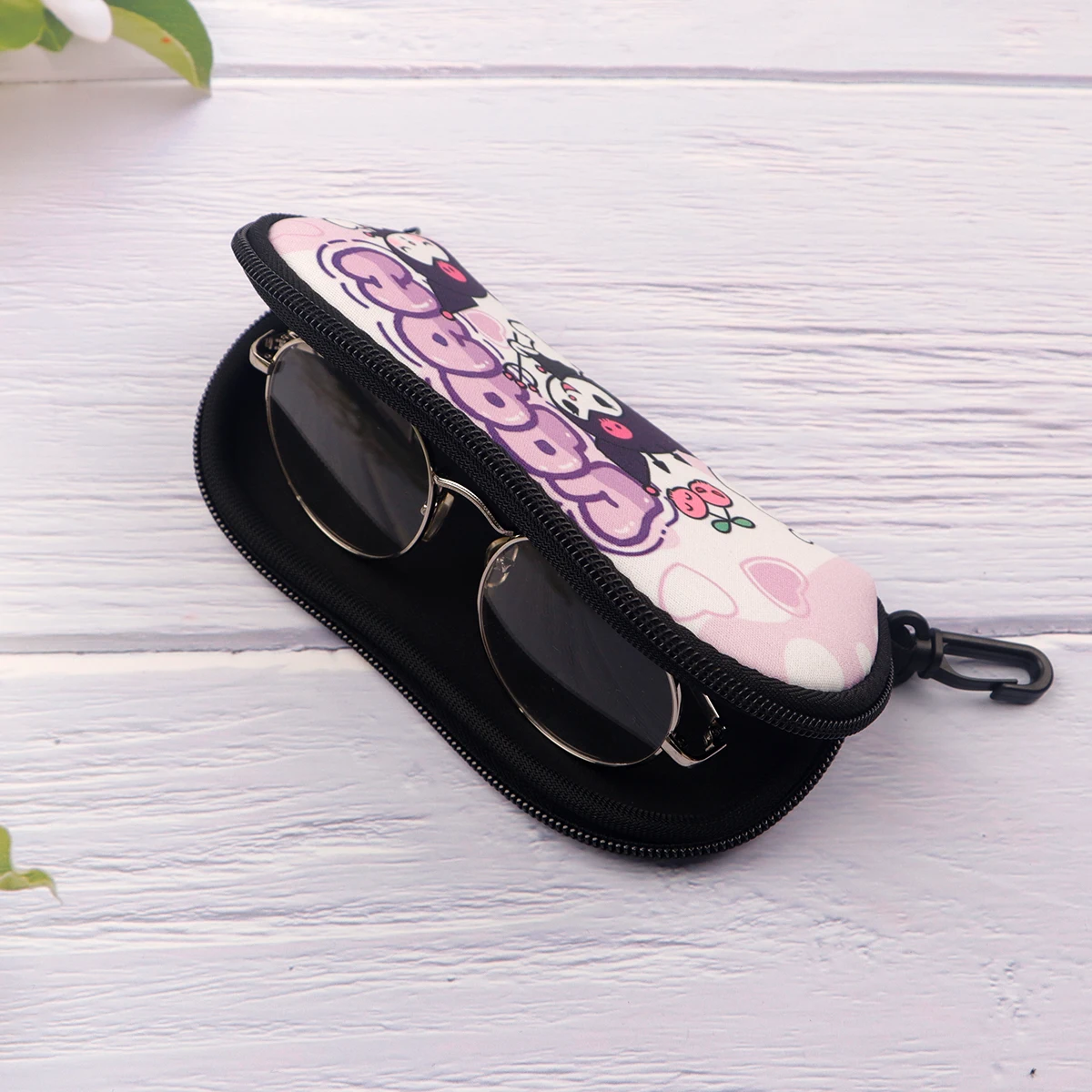 Popular Cartoon Anime  Figures Eyewear Cases Cover Sunglasses Case Cute Animals Glasses Box With Zipper Portable Eyeglass Cases image 5