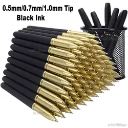 3/5/10/20/30/50Pcs Gel Pen 0.5mm 0.7mm 1.0mm Tip Large Capacity Black Ink Refill Matte Handle Office Business Signature Pen Set