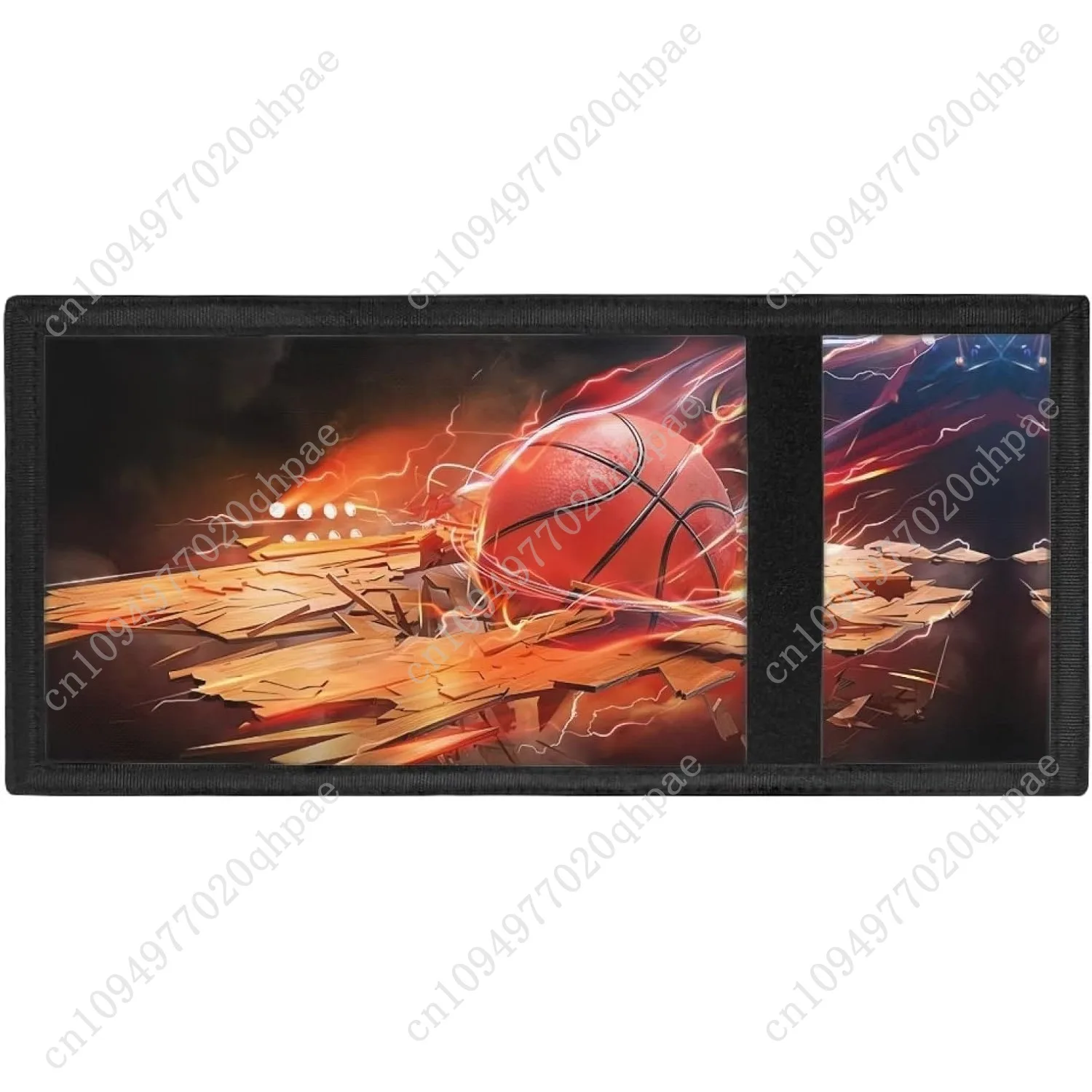 INSTANTARTS Child Wallet Golden Fire Basketball Trifold Wallets Coin Purse for Tollder Kids Boys Flame Ball Moneybag Organizer f