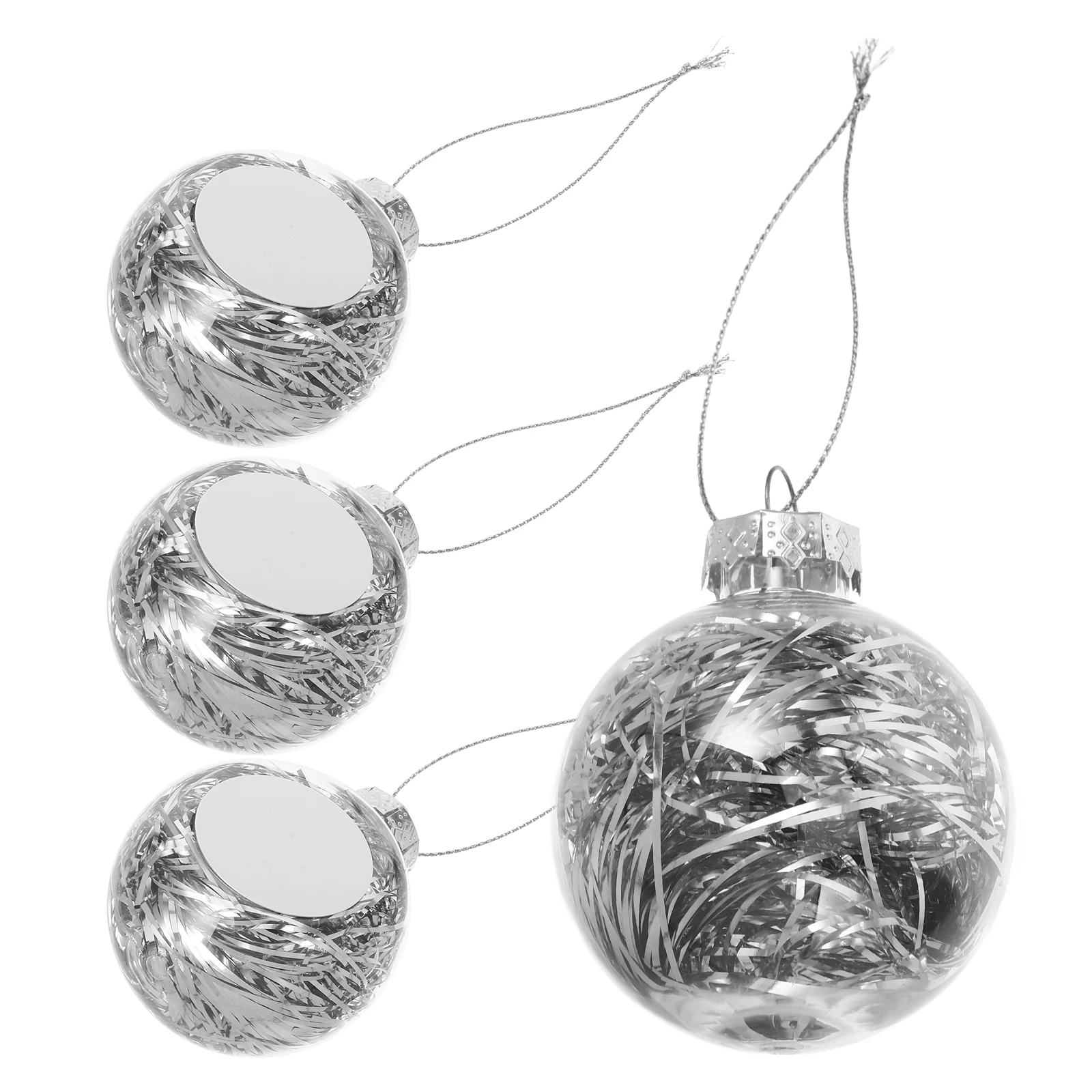 

4Pcs Christmas Ball Ornaments Unique Hand-Painted Hanging Decoration for Tree Party Holiday Wedding Festive Charm