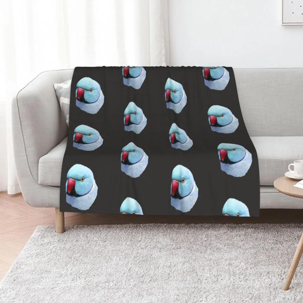 

Indian Ringneck Blue Sky Beauty Throw Blanket Personalized Gift Thermals For Travel Plaid on the sofa Thins Blankets