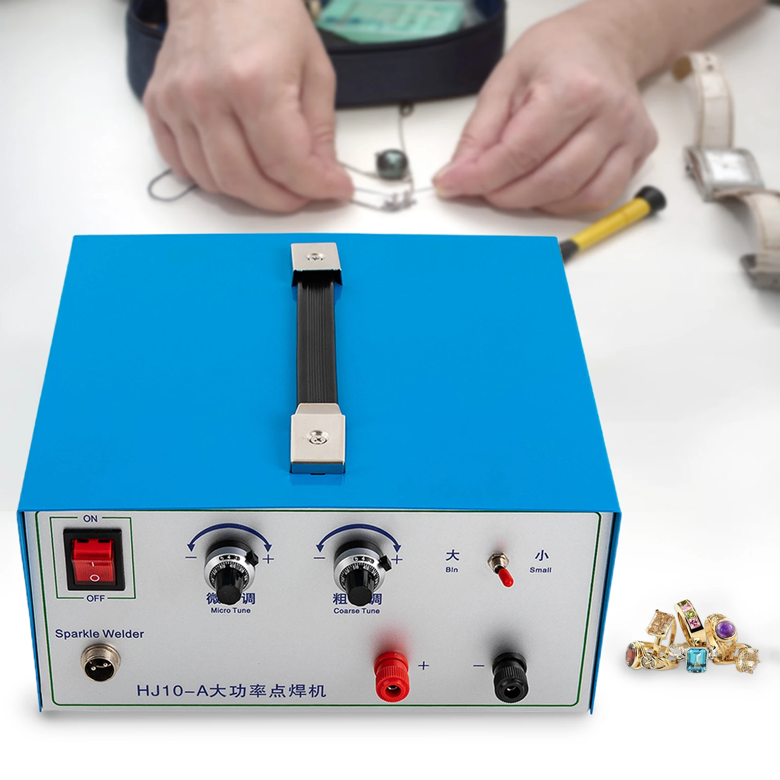

500W Handheld Spot Welder Portable DIY Welding Tool 0.01-0.05 Inch Welding Spot for Jewelry Gold Silver and Iron Materials