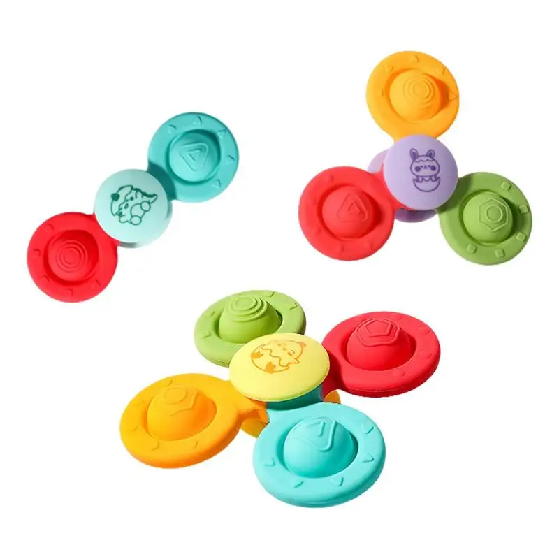 Suction Cup Toy Spinner Toy With Rotating Suction Cup For 0-3 Years Old Puzzle Early Education Dining Chair Toys