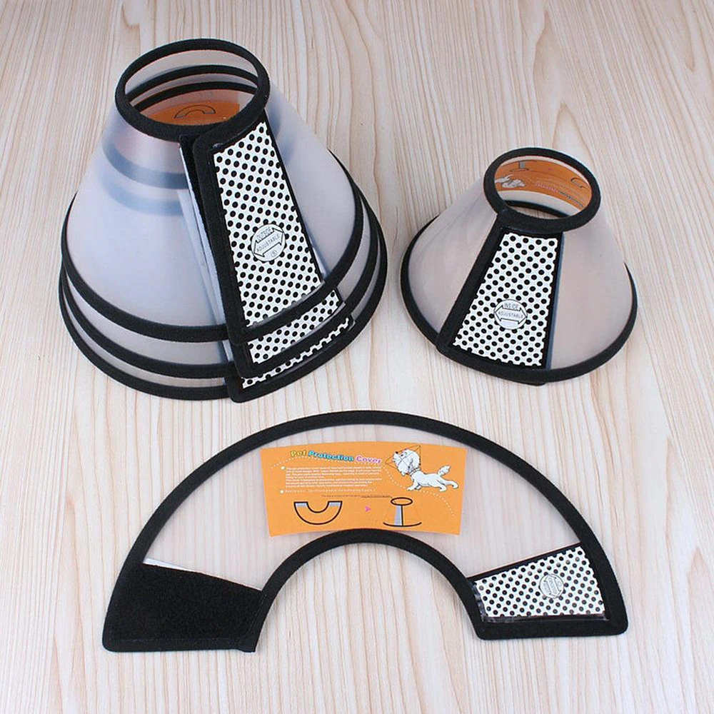 Transparent Anti-Bite Adjustable Dog Neck Recovery Circle Pet Cone Collar Puppy