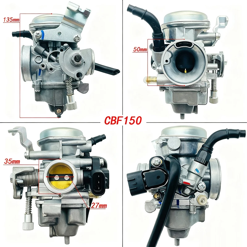 Motorcycle Parts 27mm Carb 29mm Carburetor With TPS Senser Fit Dirt Bike 4T 150cc-180cc CBF150 CBF180 CB150 GL150 Titan150