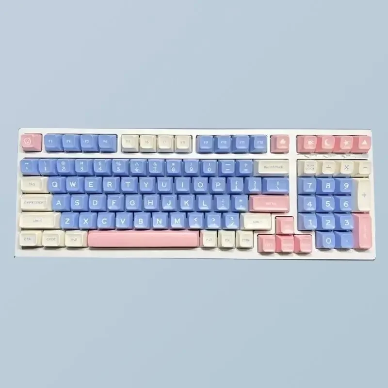 Gift keycap full set of SA height ABS material two-color customized 172 full set of cross shaft keycaps for girls