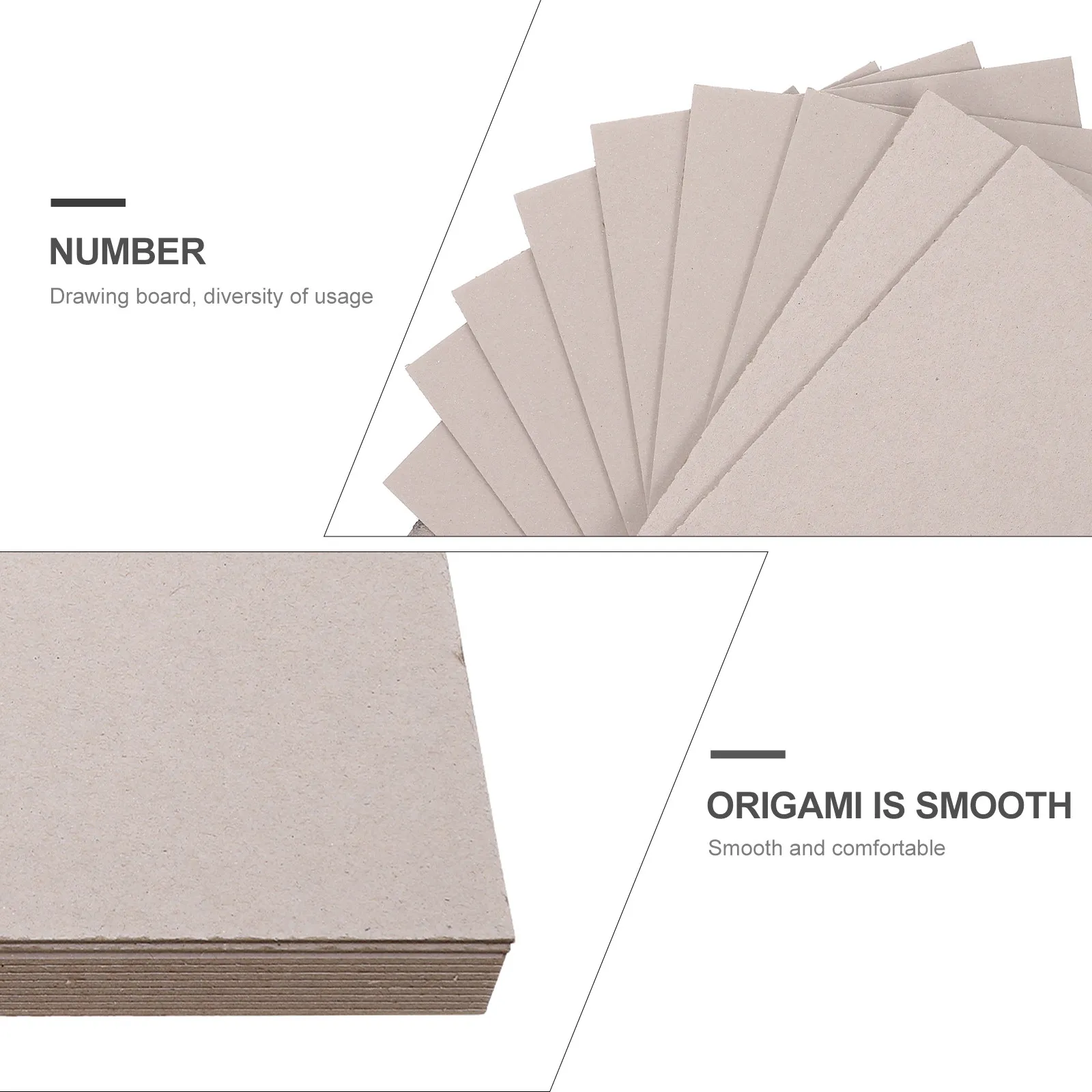 5Pcs Gray DIY Thickened Paperboard A3 Size Double Sided Paperboard Sheet for Craft Drawing Handmade Cards Making Material