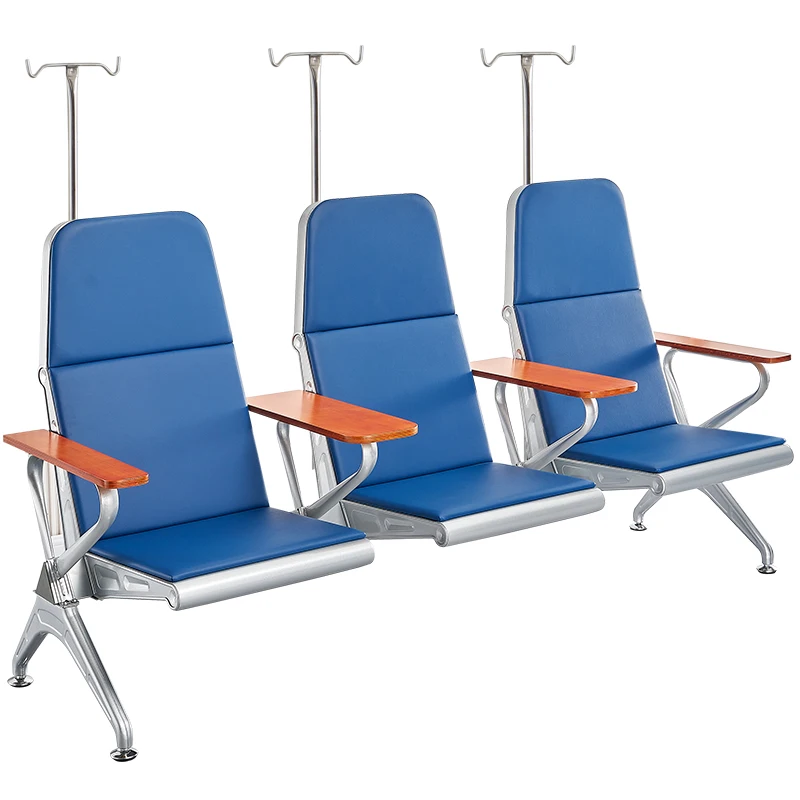 Infusion Drip Chair com encosto, Cadeira de suspensão de água para clínica hospitalar e solteiro, 3 pessoas