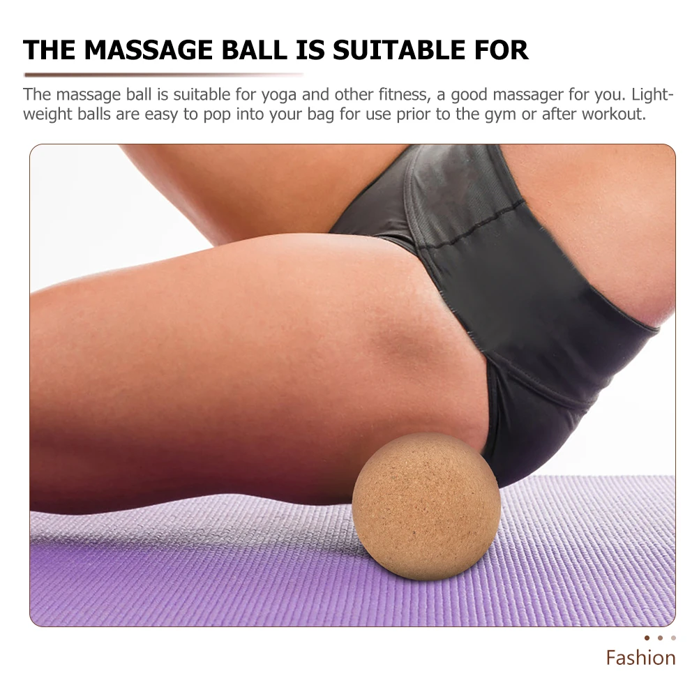 

Yoga Massage Ball Cork Muscle Roller For Deep Tissue Sore Muscle Relief Back Neck Foot Pain Fitness Myofascial Release