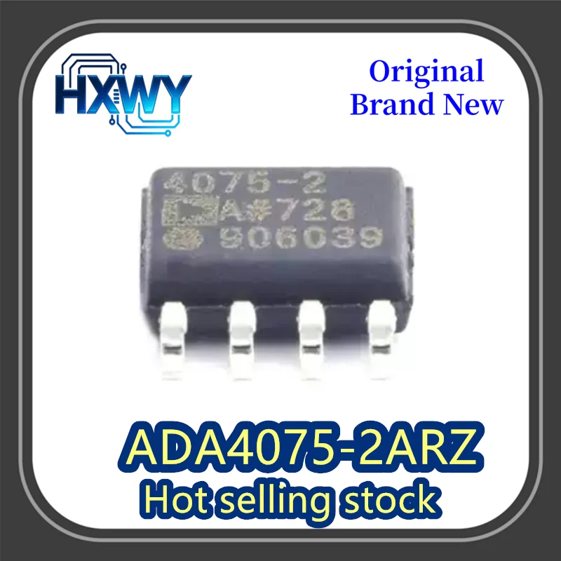 

(5/50 pieces) ADA4075-2ARZ silkscreened 4075-2 SOP8 ultra-low noise dual op-amp IC chip brand new and original.