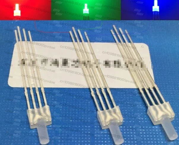 tool parts   50pcs Flat Top 2mm LED Diode 4Pin Common Anode/Cathode