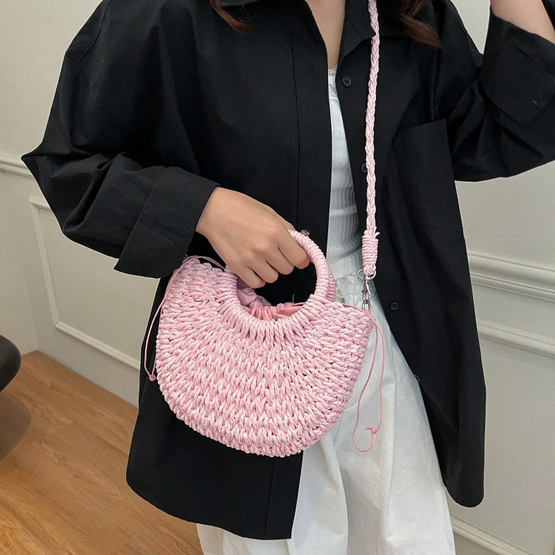 Bohemian Style Straw Handbag High Quality Multi-functional Shopping Bag Suitable For Travel and Vacation