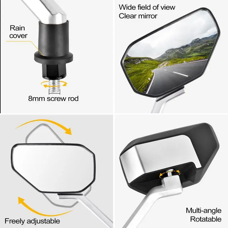 Motorcycle Looking Glass For Handlebars Motorcycle Handlebar Looking Glass Motorcycle Parts Scooter Rear View Glass For Motobike