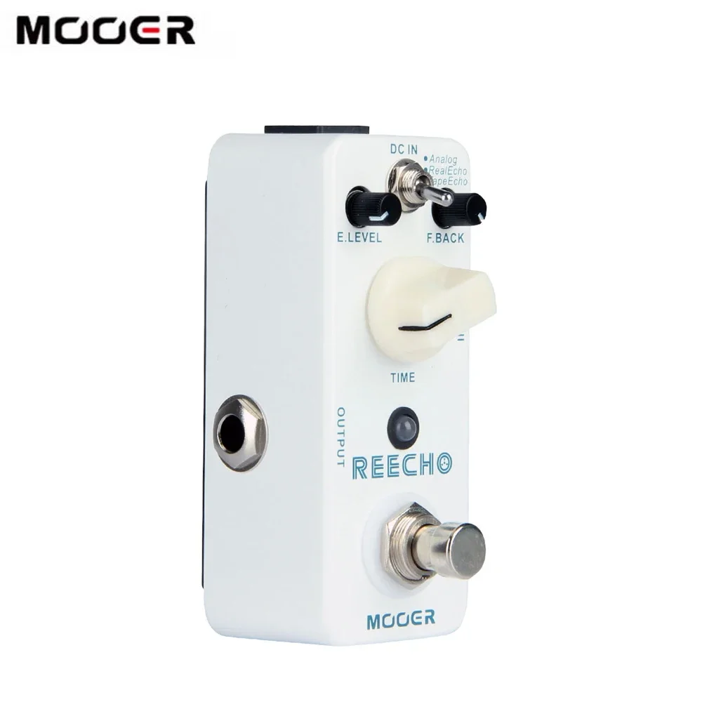 Mooer Reecho Micro Digital Delay Effect Pedal 3 Delay Modes(Analog/Real Echo/Tape Echo) for Electric Guitar True Bypass