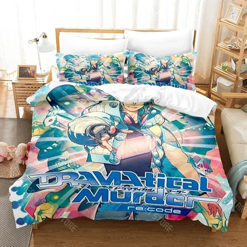 Exquisite 3D Print DRAMAtical Murder Bedding Set Cartoon Anime Three-piece Set Adult Kid Bedroom Duvetcover Sets