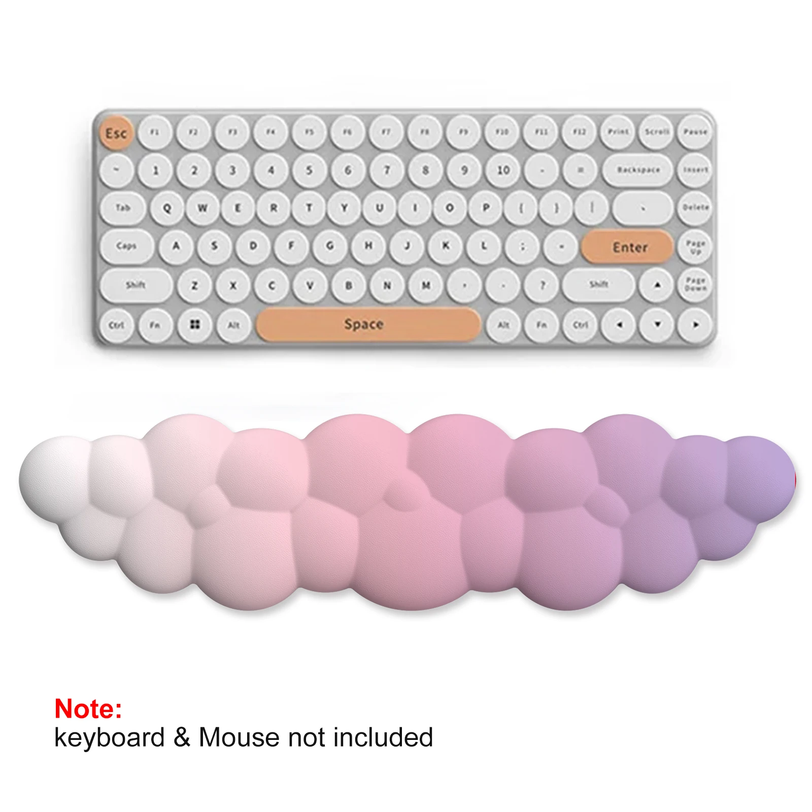 Keyboard Cloud Wrist Rest with Soft Leather Memory Foam Wrist Support/Cushion for Easy Typing and Pain Relief  Rest for office