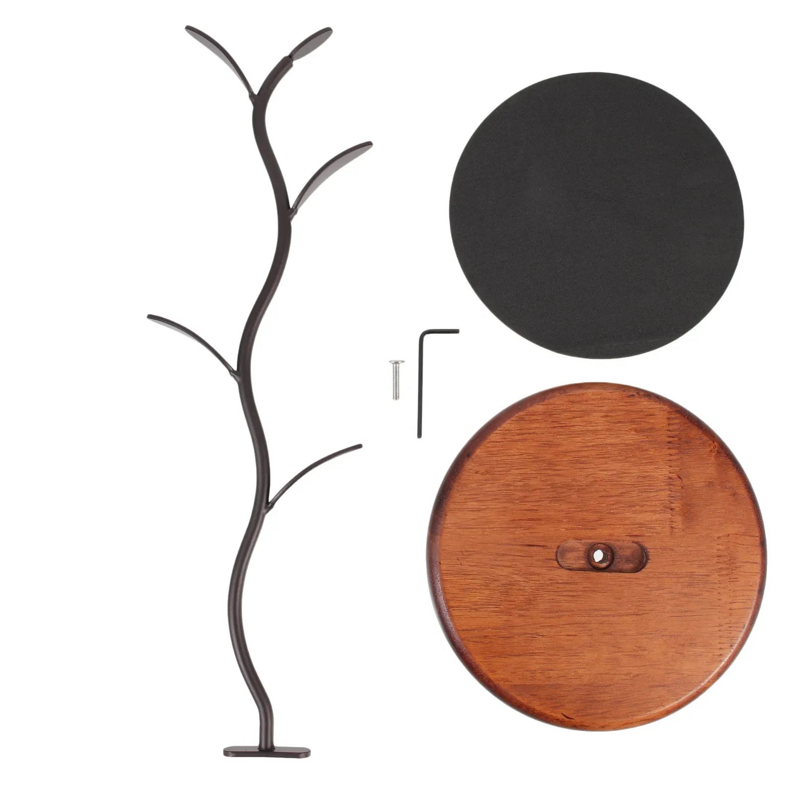 

Multi-Use Decorative Mug Holder for Coffee Cups Teacups Jewelry Stand Iron Wood Construction Stylish Home Bar Hotel Decor Cup