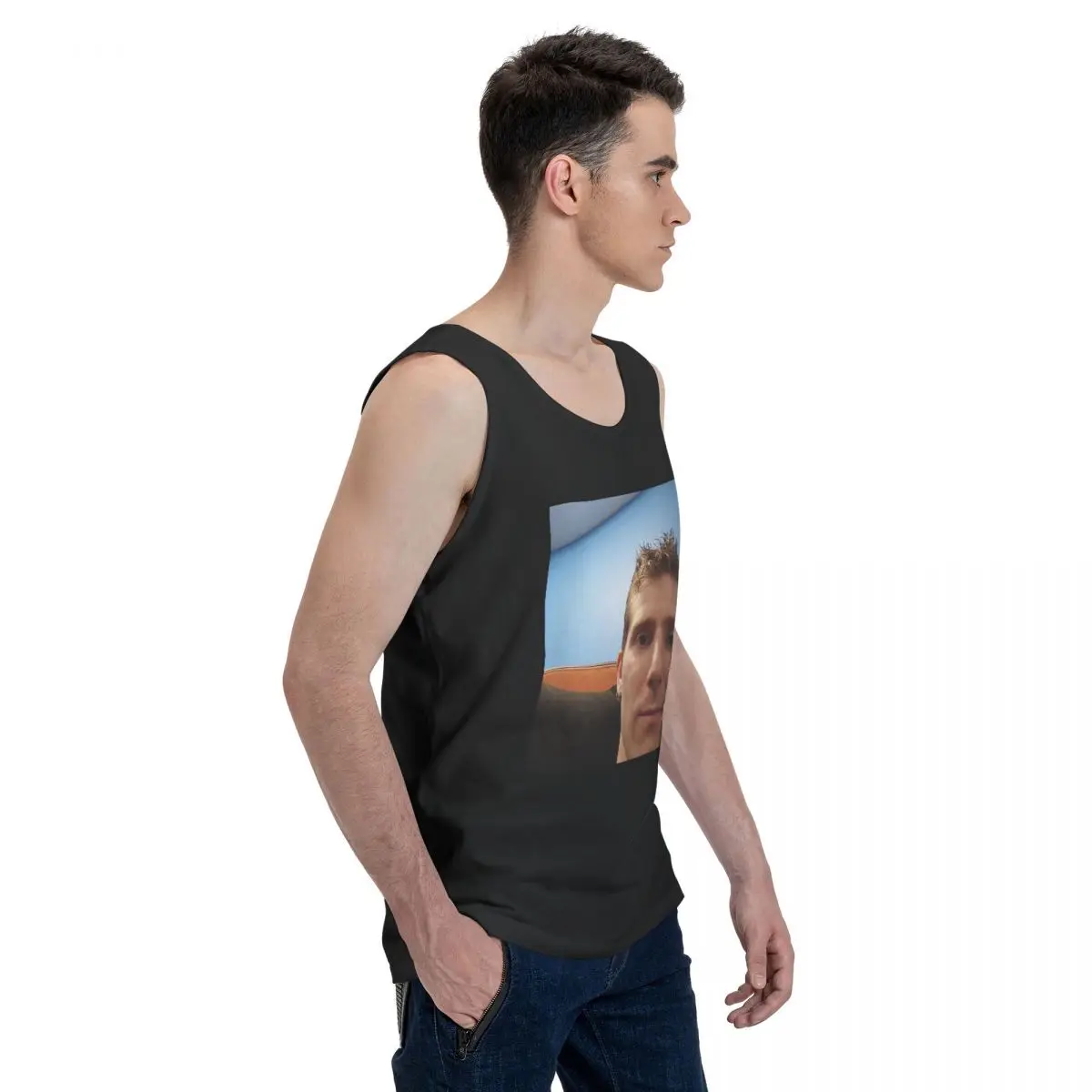 Linus Etch Tips 100% Cotton Men's Sweatshirt Vest Sleeveless Clothing Tees Men Tank Tops T-shirt