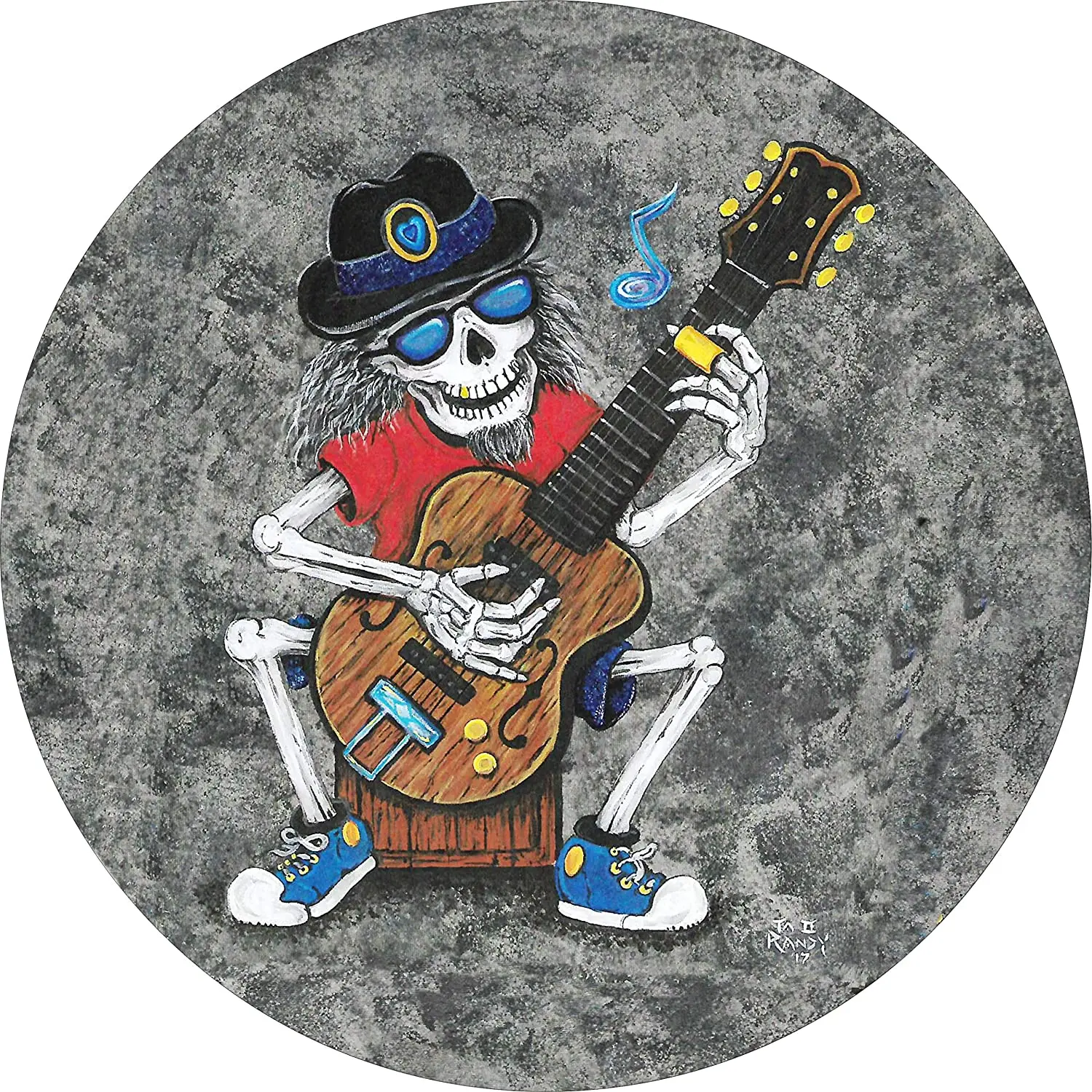 

TIRE COVER CENTRAL Skelton Guitar Music Wheel Spare Tire Cover (Select Size/Back up Camera Option in MENU) Sized to Any Make Mod