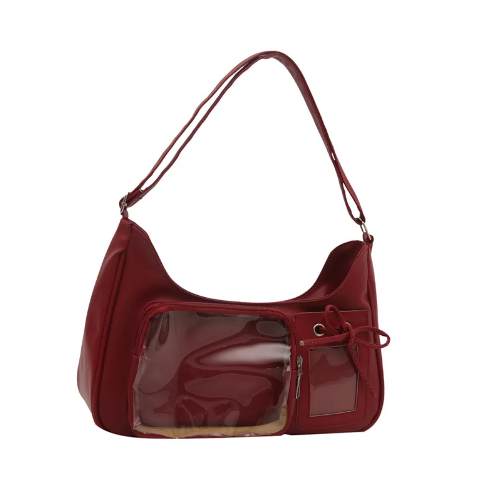 Harajuku Transparent Ita Bag DIY Badge Shoulder Strap Shoulder Bag Y2k Underarm Style Crossbody Bag Harajuku Fashion