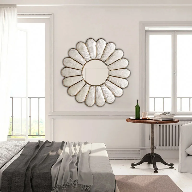 Round desk mirror Wall Mirrors Irregular House Bright Irregular Large Mirror Light Elegant decoration Pared Room Decoration