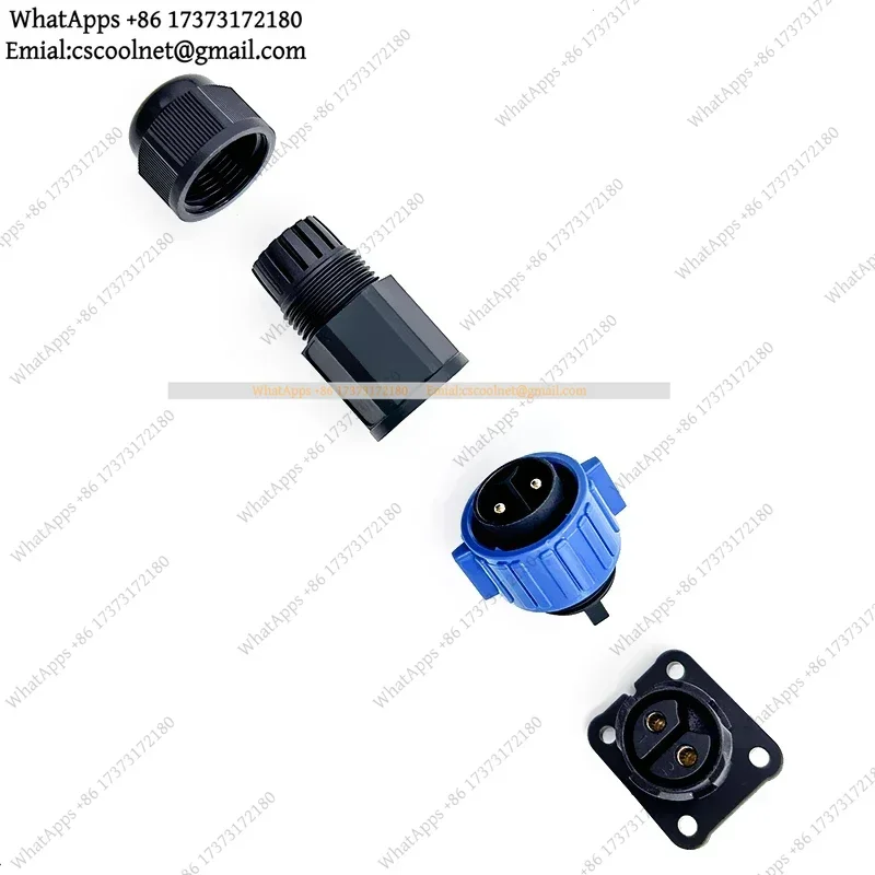 JS01 50A M25 Self-locking Waterproof Connector 2/3 Pin Plug 500V Male Female Socket Power Aviation Plug
