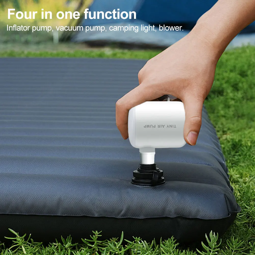 

160LM Camping Light 4000Pa Wireless Air Compressor USB Rechargeable 2200mAh Electric Air Pump for Air Mattresses Beds