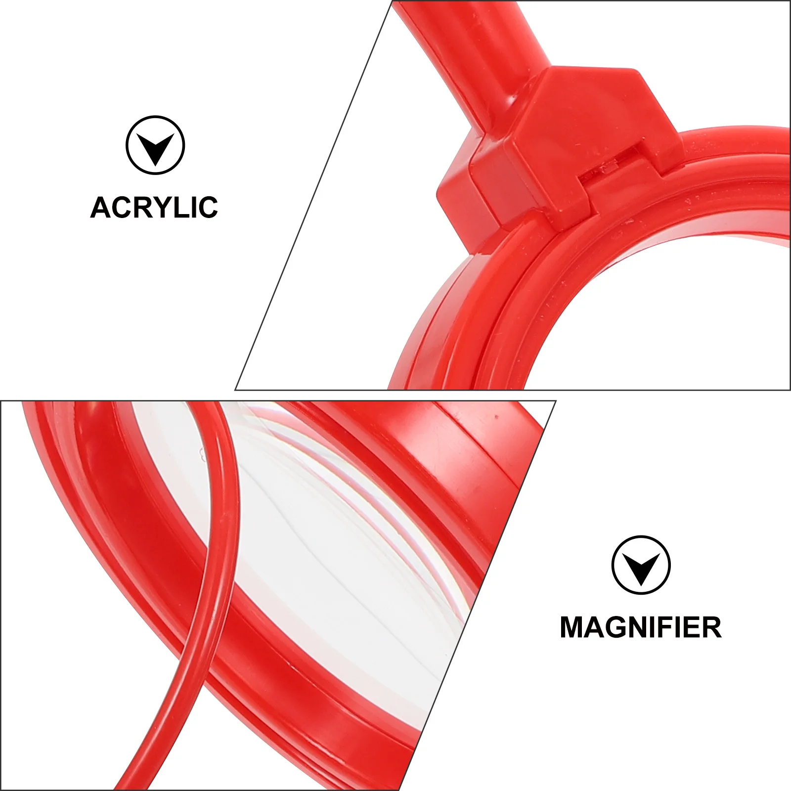 

1Pcs Handheld Magnifying Glass Portable Lightweight Acrylic Lens Ideal for Students Teaching Science Class Observation