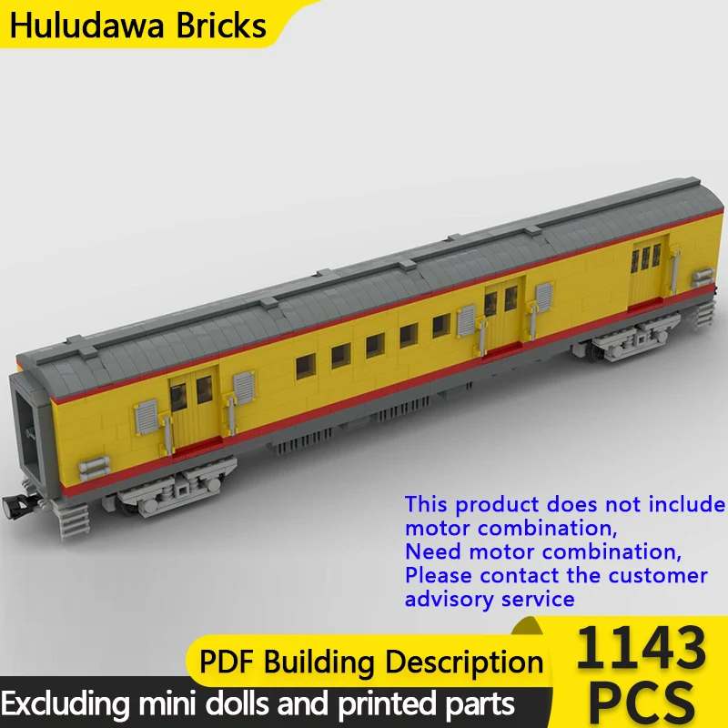 

City Car Model MOC Building Bricks Railway Train RPO Carriage Modular Technology Gifts Holiday Assemble Children Toys Suit