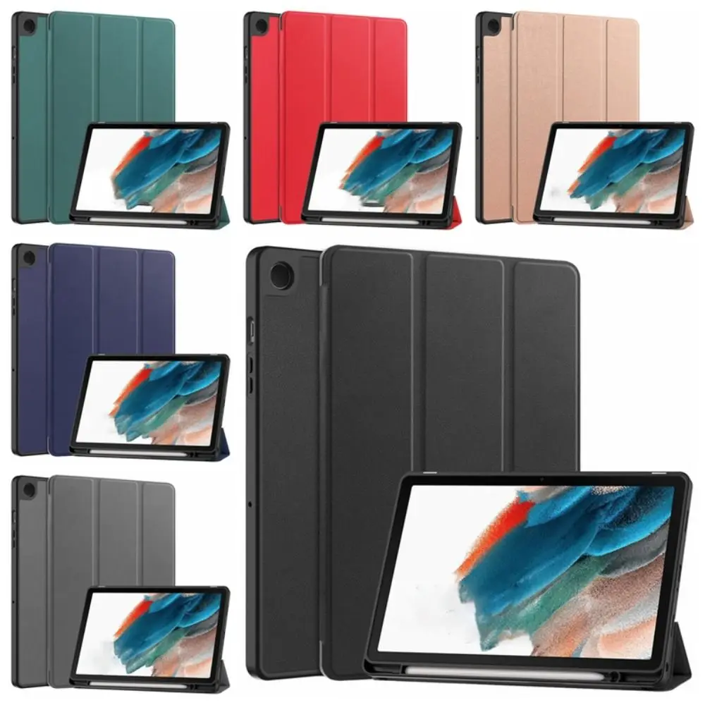 

Auto Sleep/Wake 11 Inch Tablet Case Tri-Folding Stand Wear-resistant Folio Funda with Pen Slot Shockproof for Galaxy Tab A9 Plus