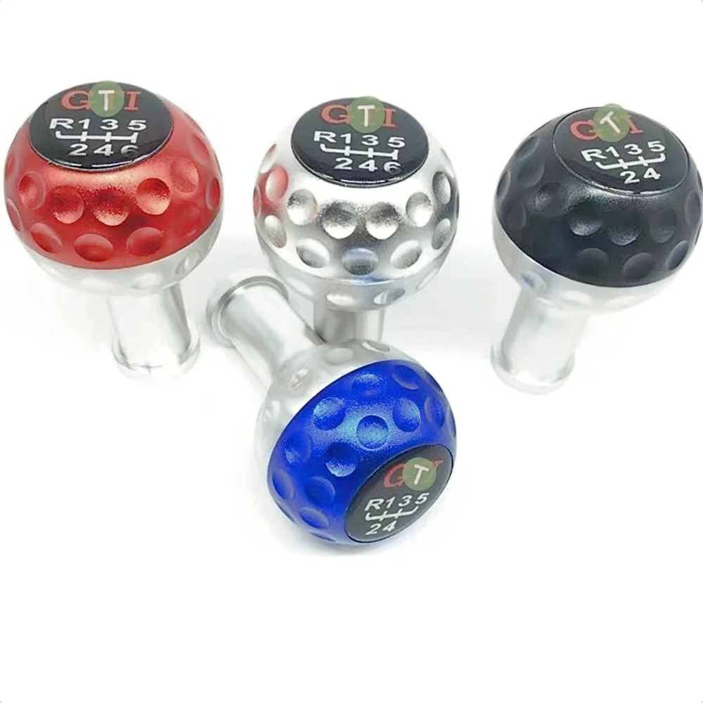 Universal Aluminum 4 color 5&6 Speed Shift Knob Car Gear Shift Lever with 8/10/12mm Adapters For Anniversary VW GTI Jetta Golf