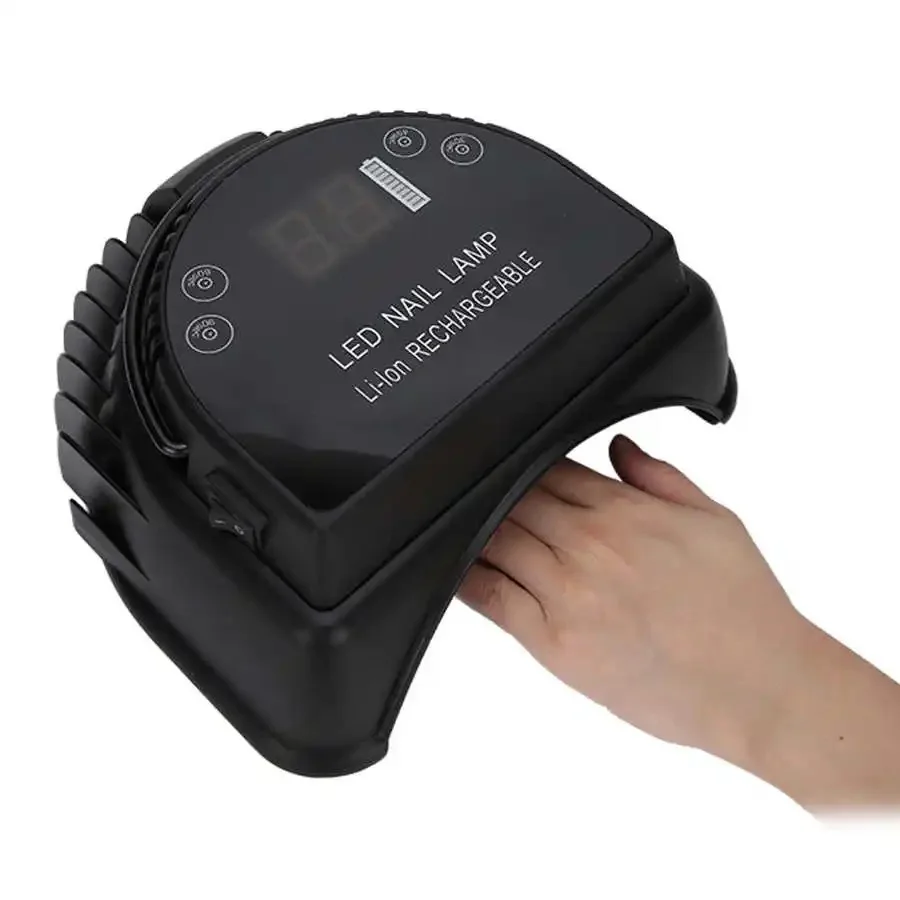 New Design Professional 64W Cordless Rechargeable Nail Light Black UV Led Nail Lamp For Salon