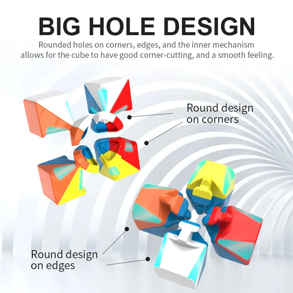 3/3C Moyu Cubing الفصول الدراسية Meilong 3x3 مكعبات سحرية بدون ملصقات 3 طبقات لغز سرعة مكعب ألعاب ألغاز احترافية للأطفال
