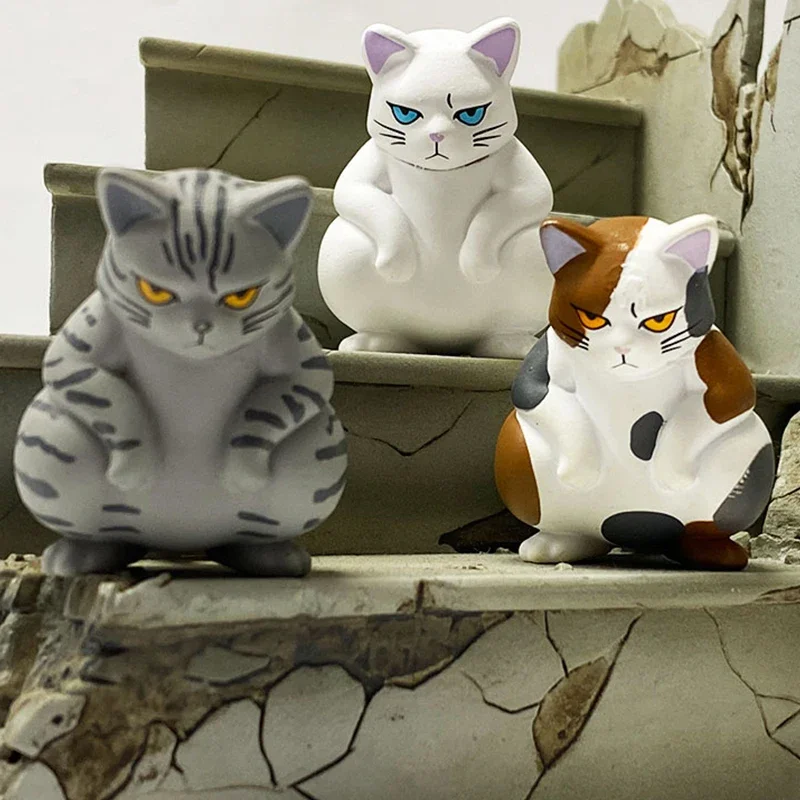 Japan QUALIA Original Genuine Capsule Toys Cute Kawaii Squat Kitty Cat Figurine Anime Figures Gashapon Models