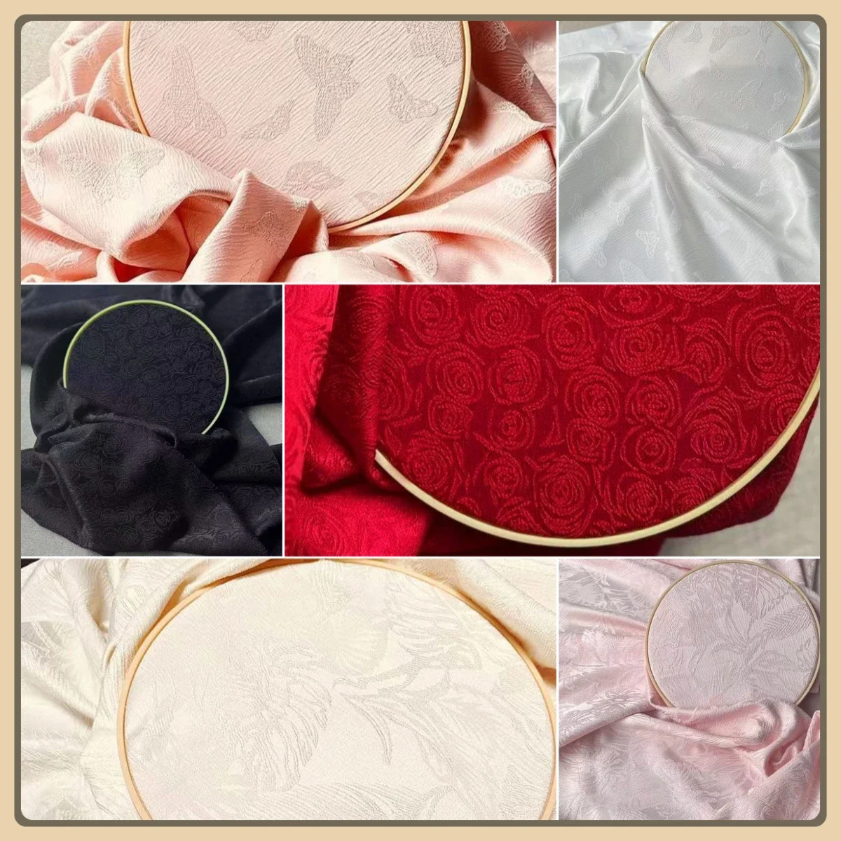 

Рельефная розовая жаккардовая ткань с темным узором для ханьфу, сложенный шифон в древнем стиле, свежая сельская местность, INS, стиль, материал платья «сделай сам»