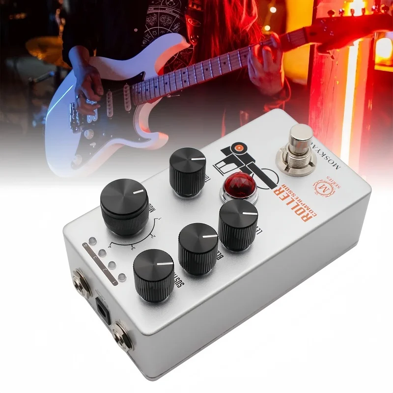 

Гитарная педаль-компрессор MOSKYAUDIO Roller Compressor, 4 режима, с функциями Sustain/Blend/Level/Tone, для гитарных аксессуаров и комплектующих