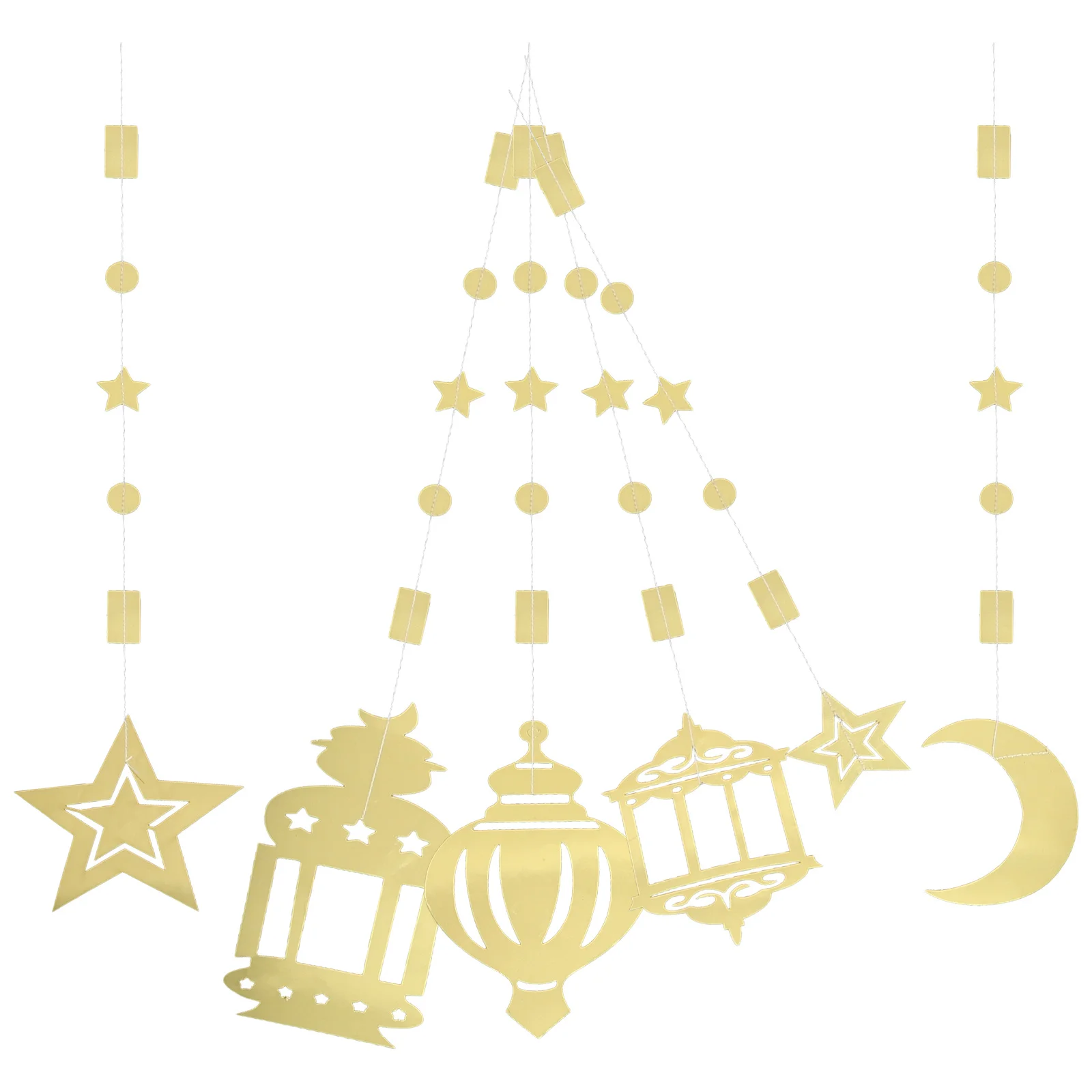 6 قطع من زينة عيد رمضان المعلقة للمهرجانات الإسلامية ومستلزمات الحفلات وديكور حفلات العيد وديكور رمضان مبارك