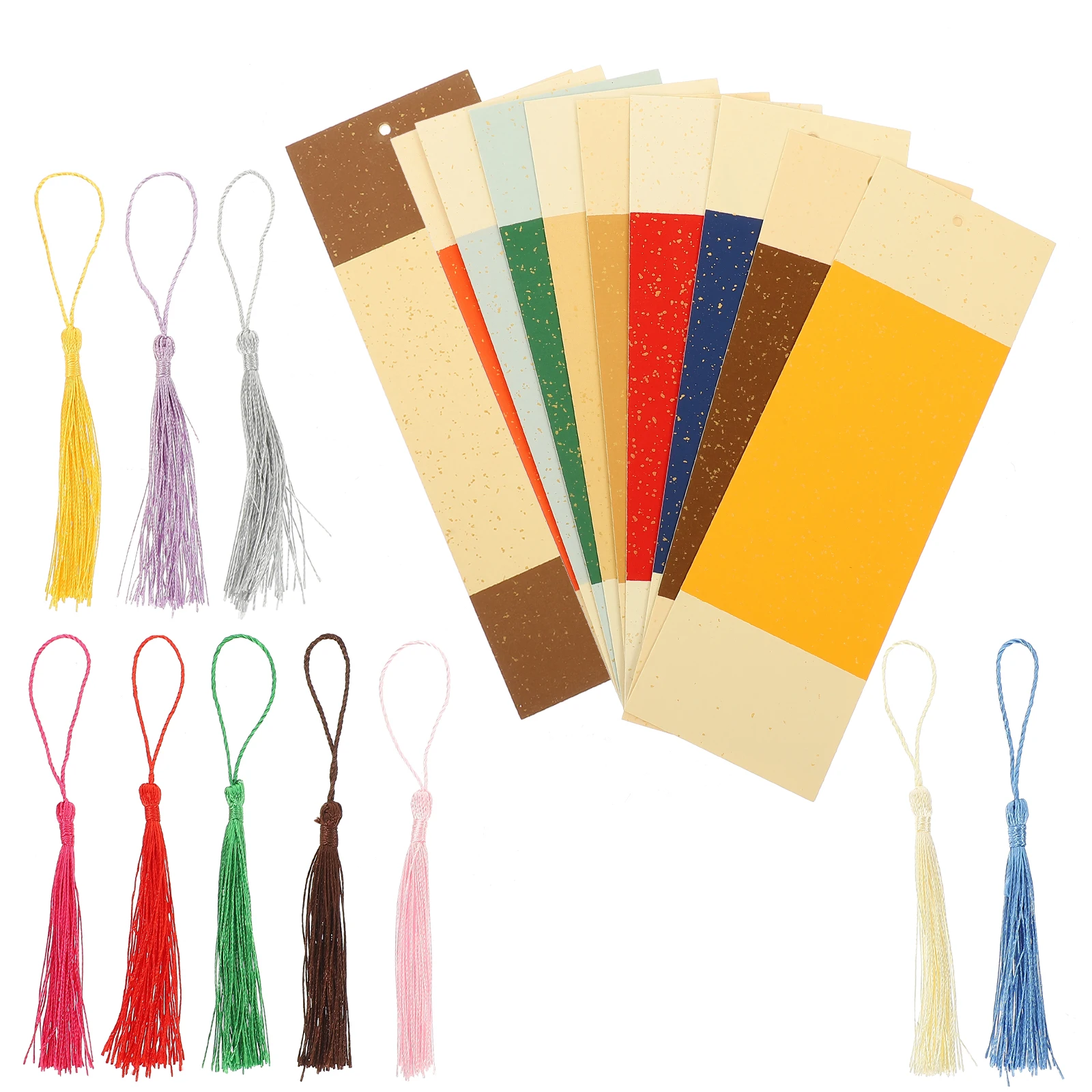 10 комплектов бумажных закладок, пустая закладка с кисточками в китайском стиле «сделай сам», для студентов, офисные школьные принадлежности, декоративный маркер для страниц «сделай сам»