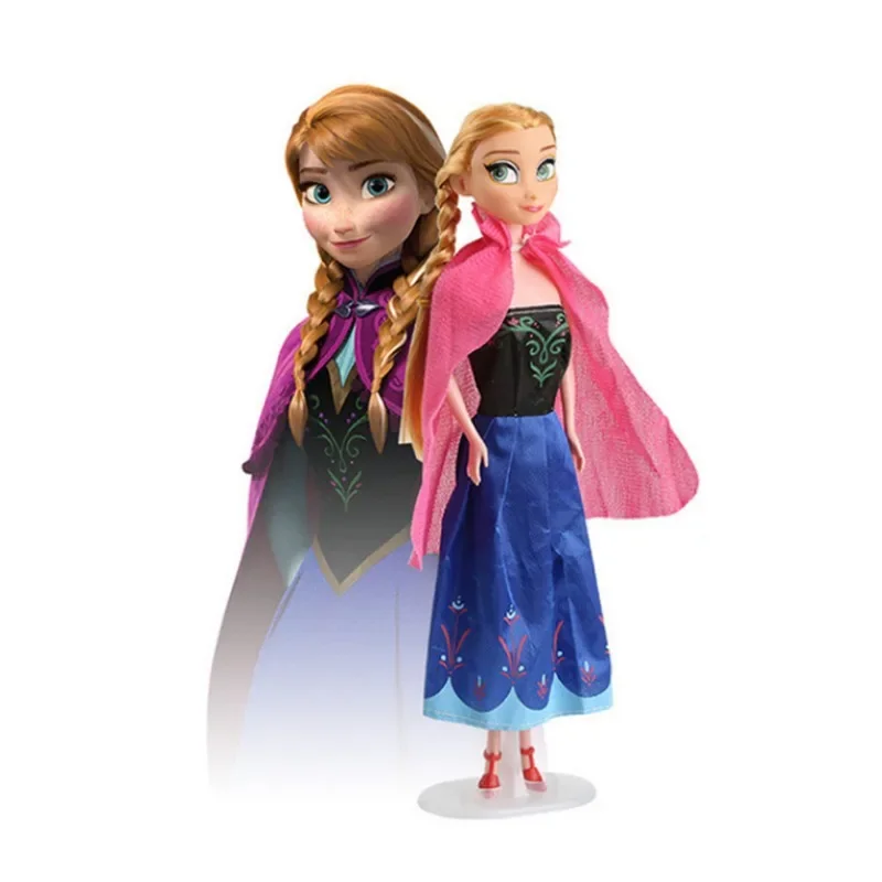 Disney Elsa Anna Princess Doll Children\'s Role Playing Doll Props DIY Replaceable Doll Desk Ornament Hand Figure Collectible Toy