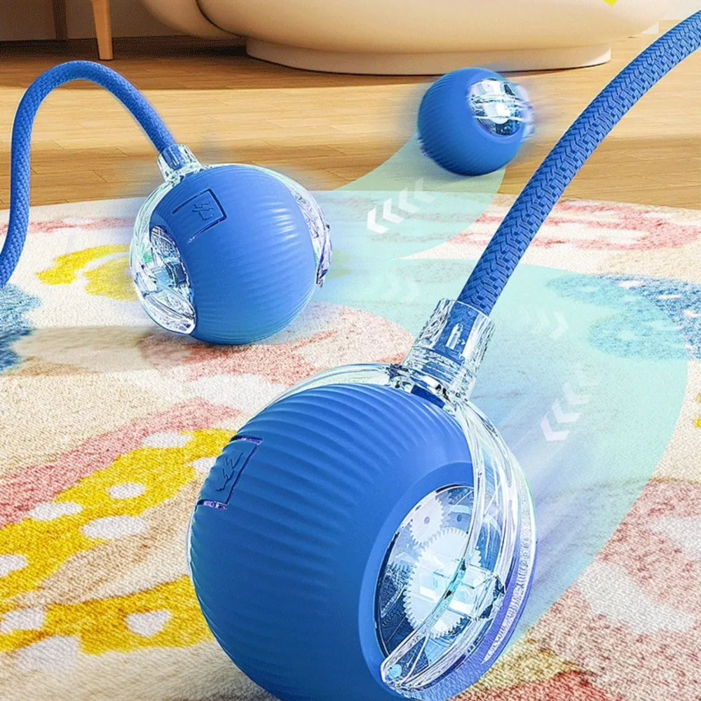 Bola rodante automática, pelota interactiva, juguetes para gatos, suministros para mascotas, entrenamiento eléctrico para perros, Teaser para gatos, rata simulada recargable