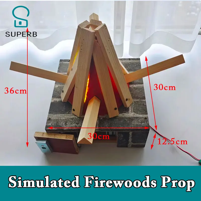 Escape room prop 2023 New Prop jxkj1987 superb escape prop simulated firewoods prop insert firewood to unlock bonfire campfire