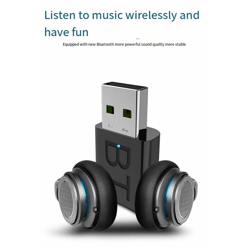 Reliable3pcs 2 In 1 USB Bluetooth 5.0 Audio Receiver Transmitter USB Bluetooth Adapter With 3.5Mm Audio Cable Plug And Play