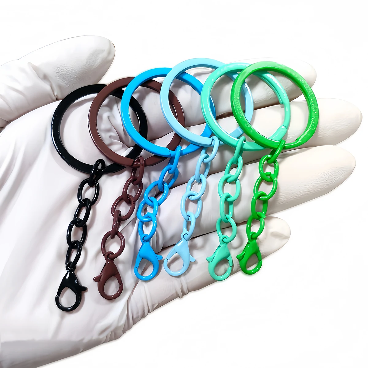 10 Stück 30mm Bunte Schlüsselanhänger Ketten Karabinerhaken für DIY Schmuckherstellung Schlüsselanhänger Anhänger Verbindungshaken Taschenhalter Zubehör – Detail 4