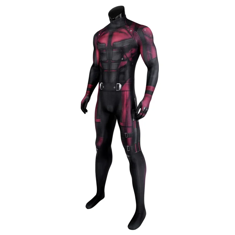 Movie Daredevil Cosplay Matt Murdock Costume 3D Print  Stretchy Bodysuit Mask Halloween Carnival Jumpsuit Superhero Costume