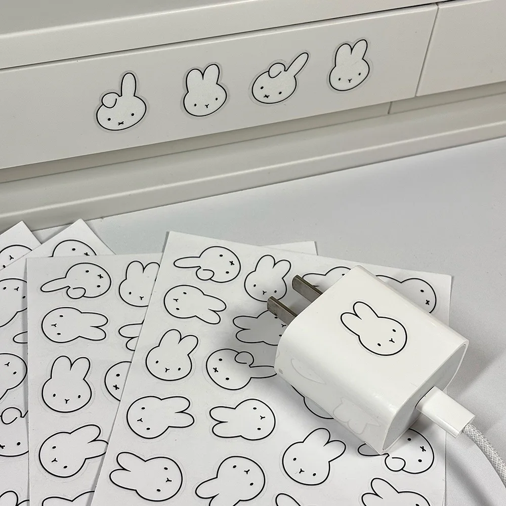 Süße Miffy Kawaii Aufkleber Cartoon DIY wasserdichte dekorative Aufkleber Notebook Computer Handy Shell Weihnachtsgeschenk – Detail 4