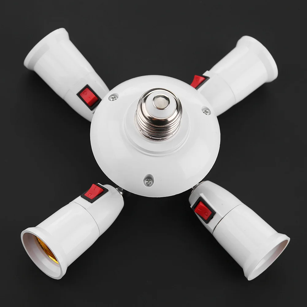 E27 الفاصل 3/4 رؤساء محول محول المقبس LED Y شكل ضوء المصباح الكهربي الفاصل محول محول المسمار قاعدة مصابيح حامل