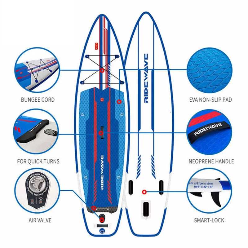 

2024 New Design Inflatable Paddle Board Surfing Sup Air Board Customized Surfboard for Adults
